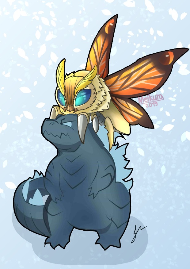 Godzilla and Mothra